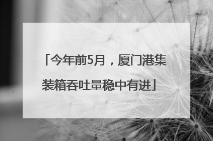 今年前5月，厦门港集装箱吞吐量稳中有进