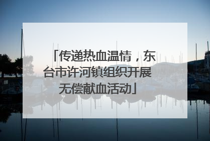 传递热血温情，东台市许河镇组织开展无偿献血活动