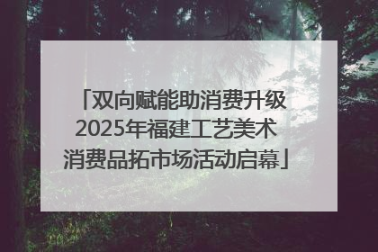 双向赋能助消费升级 2025年福建工艺美术消费品拓市场活动启幕