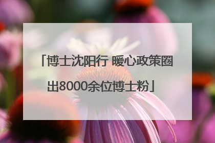 博士沈阳行 暖心政策圈出8000余位博士粉