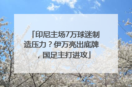 印尼主场7万球迷制造压力？伊万亮出底牌，国足主打进攻