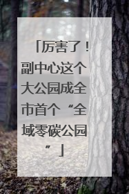 厉害了！副中心这个大公园成全市首个“全域零碳公园”