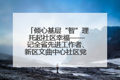 倾心基层“智”理 托起社区幸福——记全省先进工作者、新区文曲中心社区党委书记董世弘
