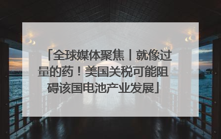 全球媒体聚焦丨就像过量的药！美国关税可能阻碍该国电池产业发展