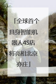 全球首个具身智能机器人4S店将亮相北京亦庄