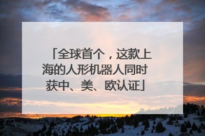 全球首个，这款上海的人形机器人同时获中、美、欧认证