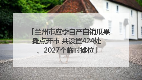 兰州市应季自产自销瓜果摊点开市 共设置424处、2027个临时摊位