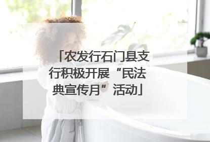 农发行石门县支行积极开展“民法典宣传月”活动