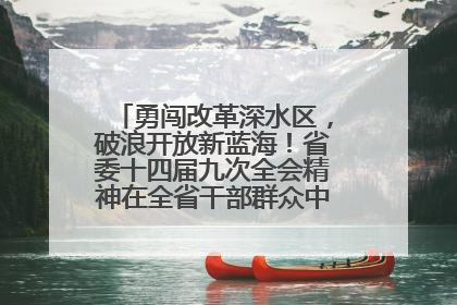 勇闯改革深水区，破浪开放新蓝海！省委十四届九次全会精神在全省干部群众中引发热烈反响