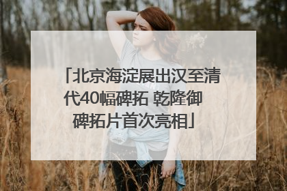 北京海淀展出汉至清代40幅碑拓 乾隆御碑拓片首次亮相