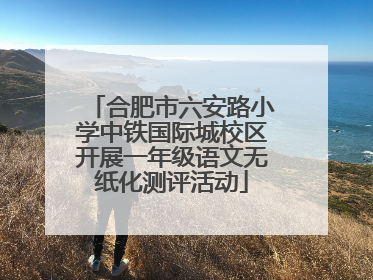 合肥市六安路小学中铁国际城校区开展一年级语文无纸化测评活动