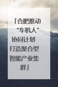 合肥推动“车机人”协同计划 打造聚合型智能产业集群