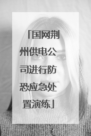 国网荆州供电公司进行防恐应急处置演练