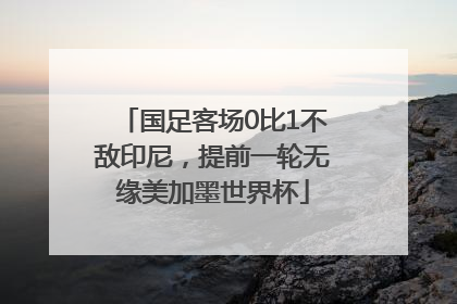 国足客场0比1不敌印尼，提前一轮无缘美加墨世界杯