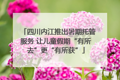 四川内江推出暑期托管服务 让儿童假期“有所去”更“有所获”