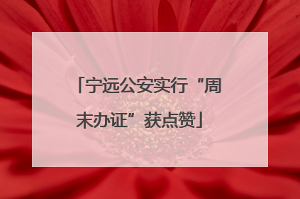 宁远公安实行“周末办证”获点赞