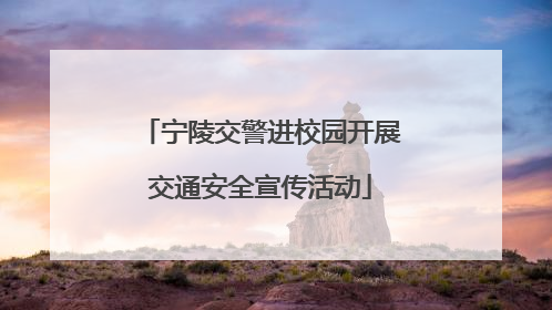 宁陵交警进校园开展交通安全宣传活动