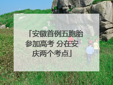 安徽首例五胞胎参加高考 分在安庆两个考点