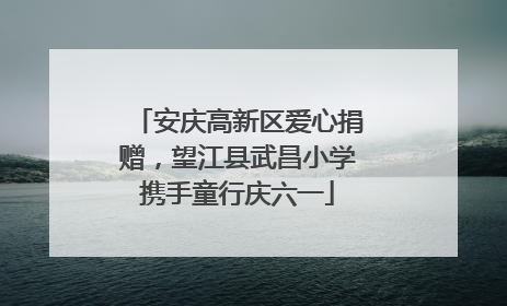安庆高新区爱心捐赠，望江县武昌小学携手童行庆六一
