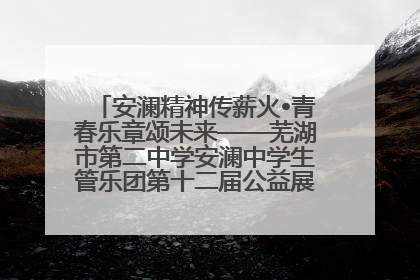 安澜精神传薪火•青春乐章颂未来——芜湖市第二中学安澜中学生管乐团第十二届公益展演圆满举行
