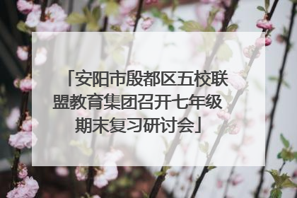 安阳市殷都区五校联盟教育集团召开七年级期末复习研讨会