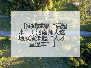 实践成果“活起来”！河南师大这场展演架起“人才直通车”