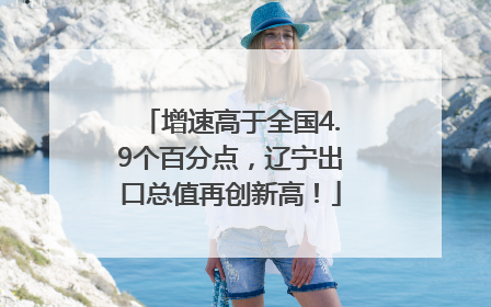 增速高于全国4.9个百分点，辽宁出口总值再创新高！