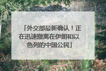 外交部最新确认！正在迅速撤离在伊朗和以色列的中国公民