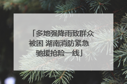 多地强降雨致群众被困 湖南消防紧急驰援抢险一线