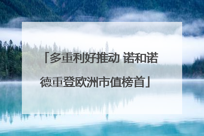 多重利好推动 诺和诺德重登欧洲市值榜首
