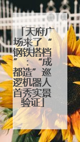 天府广场来了“钢铁搭档”：“成都造”巡逻机器人首秀实景验证