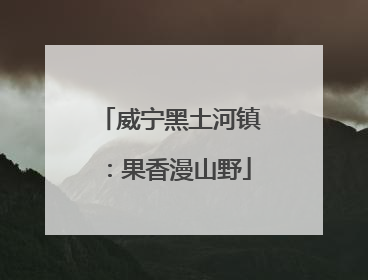 威宁黑土河镇：果香漫山野