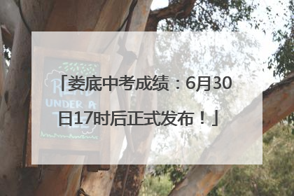 娄底中考成绩：6月30日17时后正式发布！