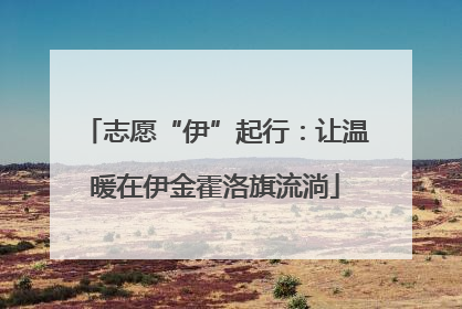 志愿“伊”起行：让温暖在伊金霍洛旗流淌