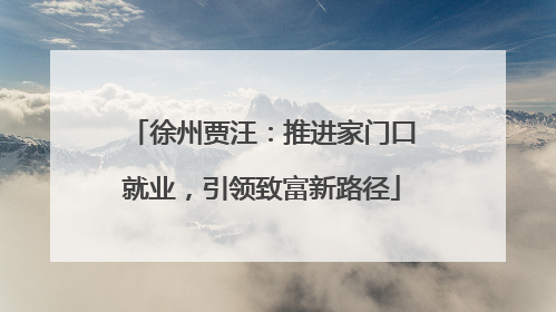 徐州贾汪：推进家门口就业，引领致富新路径