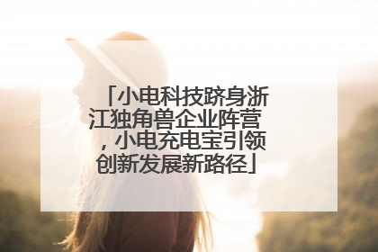 小电科技跻身浙江独角兽企业阵营，小电充电宝引领创新发展新路径