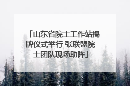 山东省院士工作站揭牌仪式举行 张联盟院士团队现场助阵