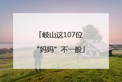 岐山这107位“妈妈”不一般