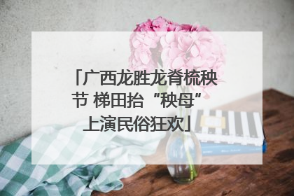 广西龙胜龙脊梳秧节 梯田抬“秧母”上演民俗狂欢