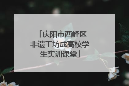 庆阳市西峰区 非遗工坊成高校学生实训课堂