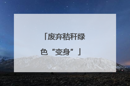 废弃秸秆绿色“变身”