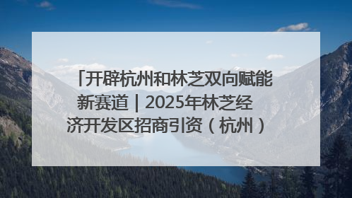 开辟杭州和林芝双向赋能新赛道｜2025年林芝经济开发区招商引资（杭州）推介展销活动在杭举办