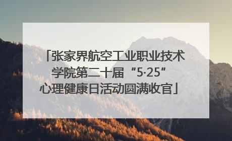张家界航空工业职业技术学院第二十届“5·25”心理健康日活动圆满收官