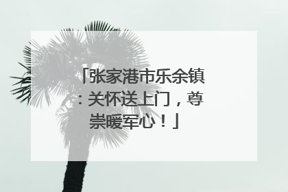 张家港市乐余镇：关怀送上门，尊崇暖军心！