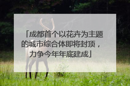 成都首个以花卉为主题的城市综合体即将封顶，力争今年年底建成