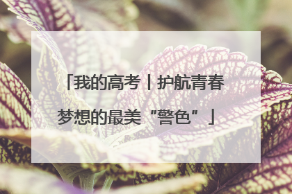 我的高考丨护航青春梦想的最美“警色”