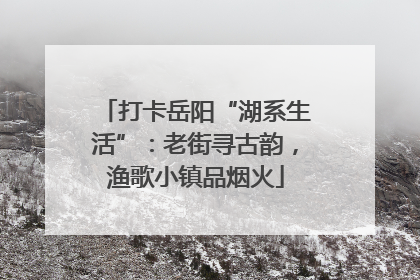 打卡岳阳“湖系生活”：老街寻古韵，渔歌小镇品烟火
