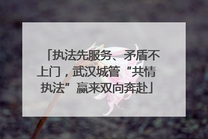 执法先服务、矛盾不上门，武汉城管“共情执法”赢来双向奔赴