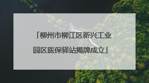 柳州市柳江区新兴工业园区医保驿站揭牌成立