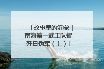 故事里的沂蒙｜南海第一武工队智歼日伪军（上）